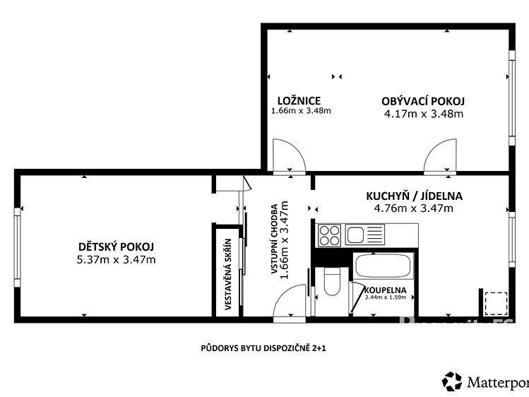 Prodej bytu 2+1 63 m² - foto 2