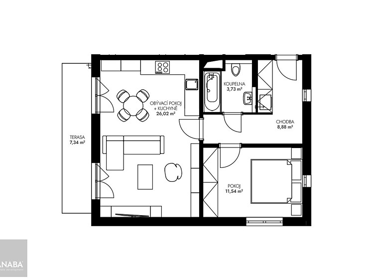 Prodej bytu 2+kk 58 m² - foto 4