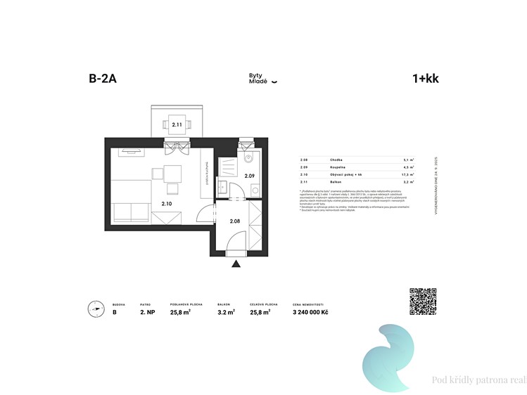 Prodej bytu 1+kk 25 m² - foto 2