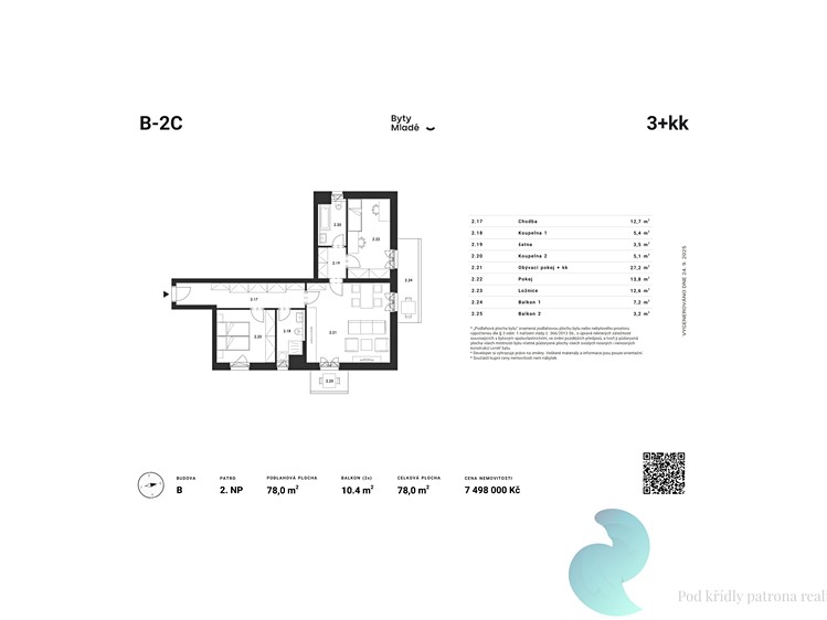 Prodej bytu 3+kk 78 m² - foto 2