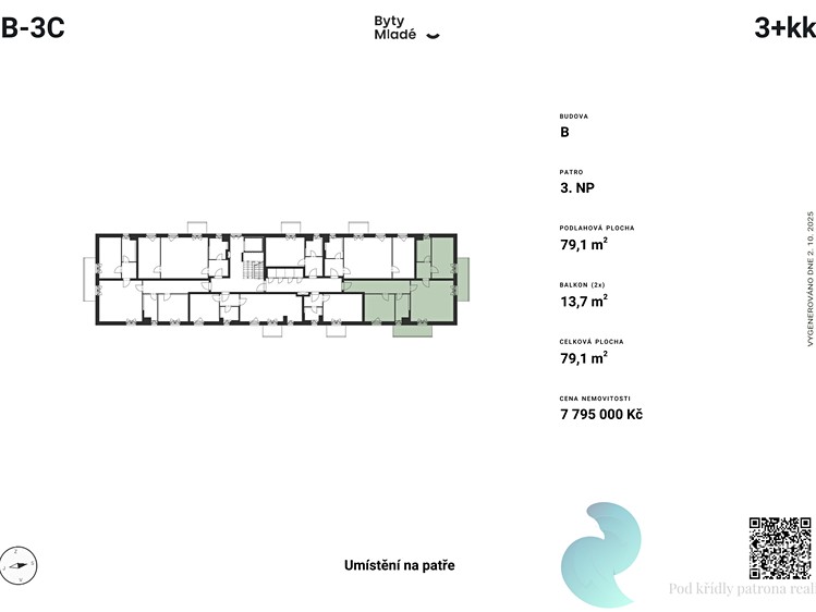 Prodej bytu 3+kk 79 m² - foto 3