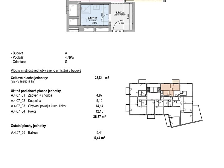 Prodej bytu 2+kk 39 m² - foto 4