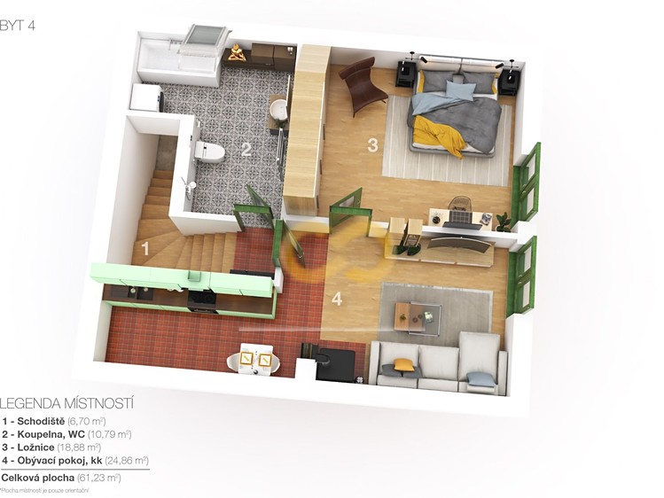 Prodej bytu 2+kk 61 m² - foto 4