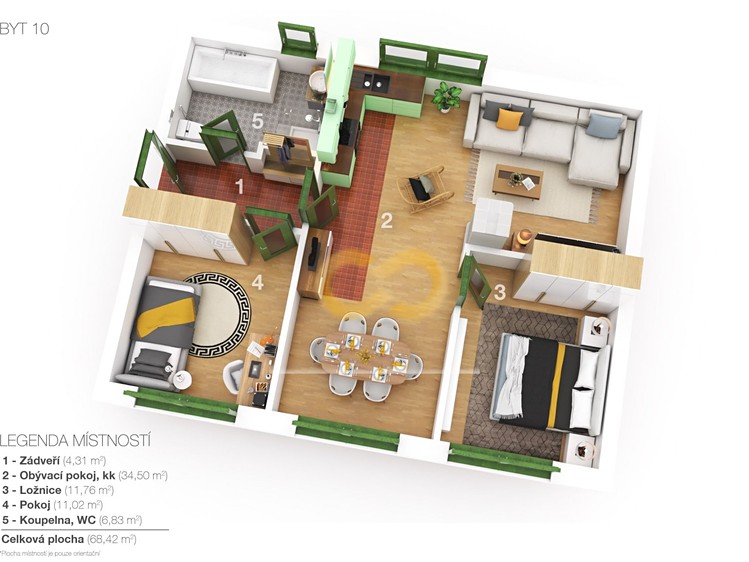 Prodej bytu 3+kk 69 m² - foto 4
