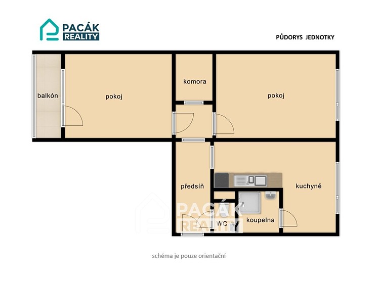 Prodej bytu 2+1 57 m² - foto 4