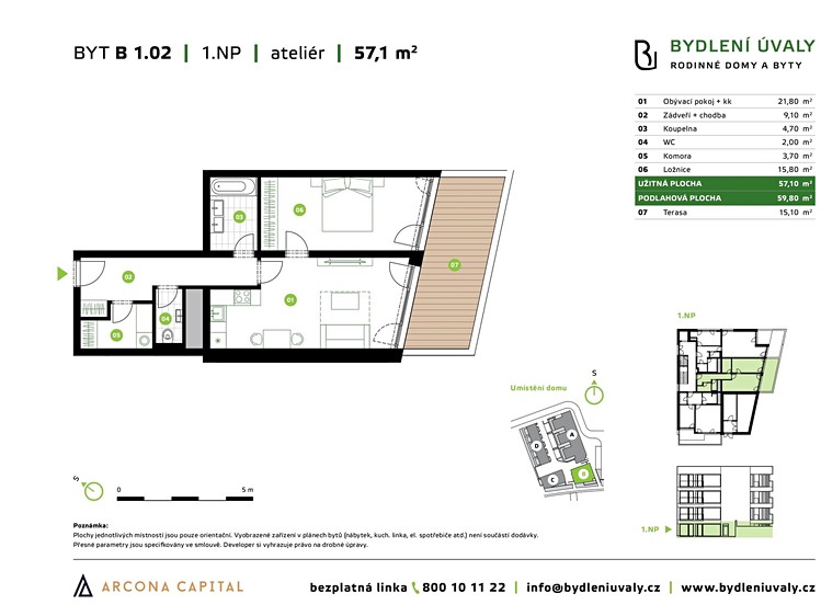 Prodej bytu 2+kk 60 m² - foto 2