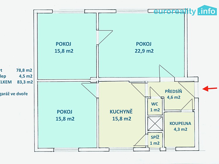 Prodej bytu 3+1 79 m² (Jednopodlažní) - foto 4