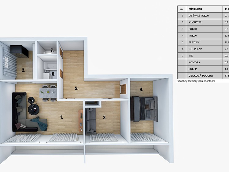 Prodej bytu 3+1 77 m² - foto 4