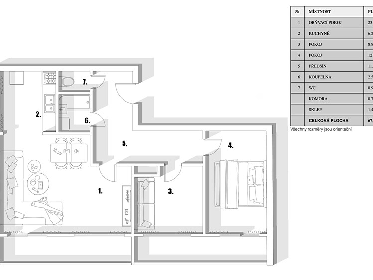 Prodej bytu 3+1 77 m² - foto 3