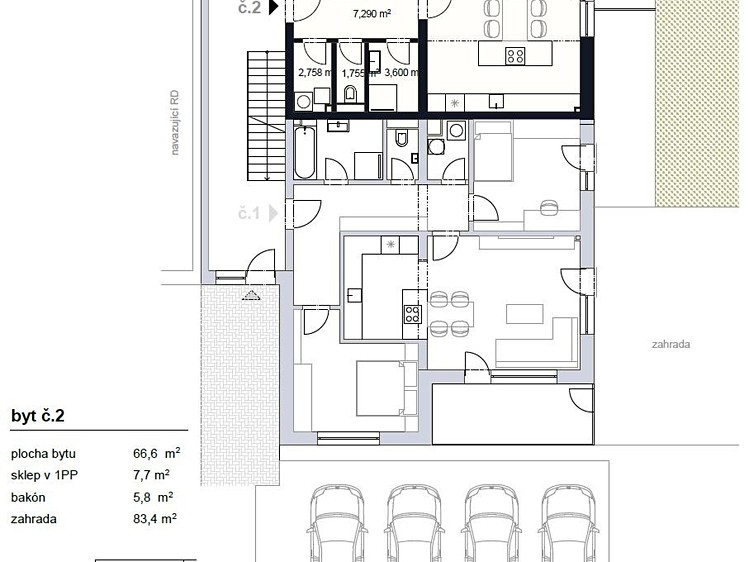 Prodej bytu 2+kk 72 m² (Jednopodlažní) - foto 6