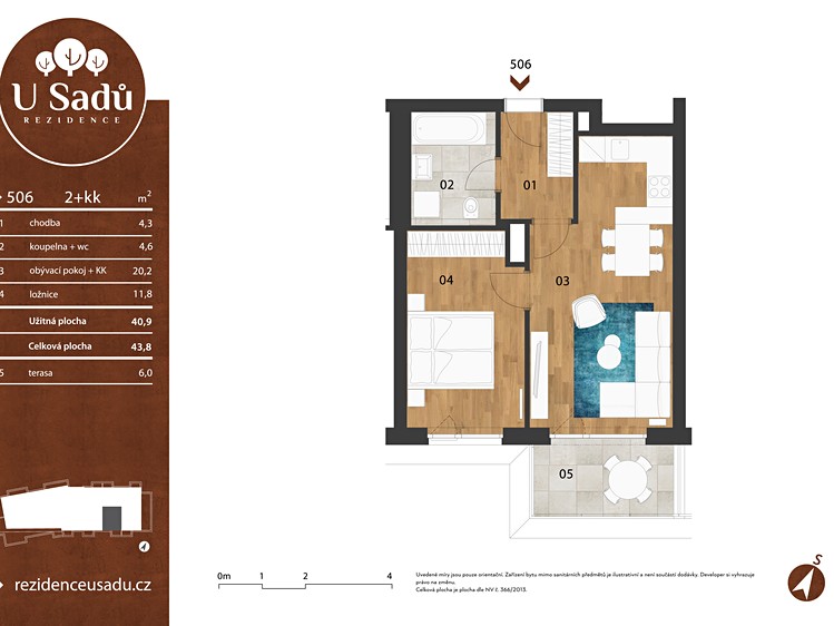 Prodej bytu 2+kk 44 m² - foto 5