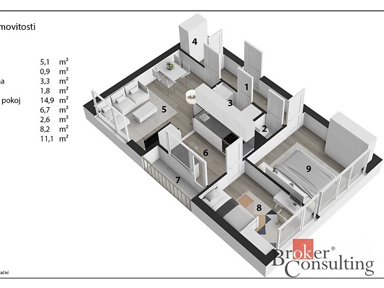 Prodej bytu 3+1 55 m² - foto 4