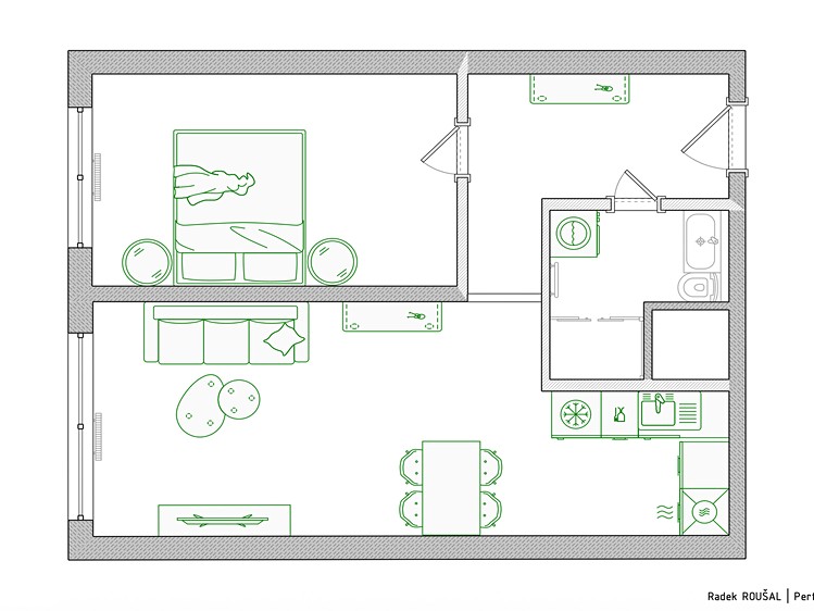 Prodej bytu 2+kk 43 m² (Jednopodlažní) - foto 3