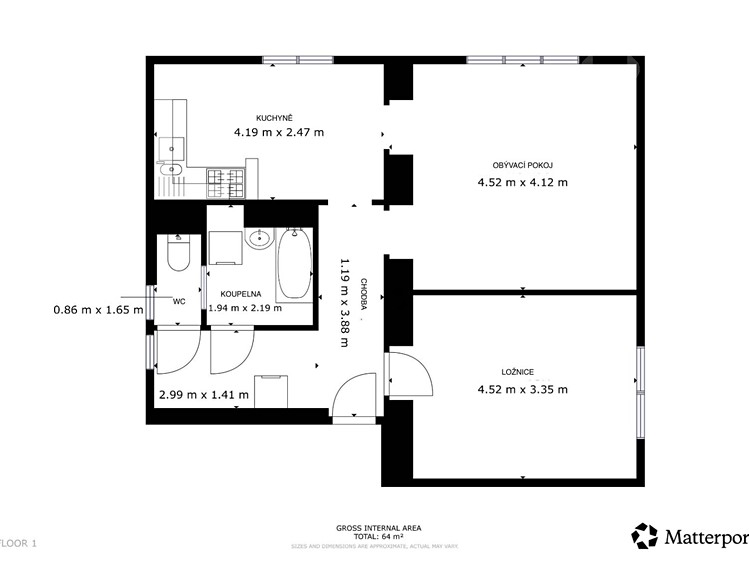 Prodej bytu 2+1 64 m² - foto 8