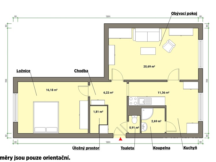 Prodej bytu 2+1 59 m² - foto 5
