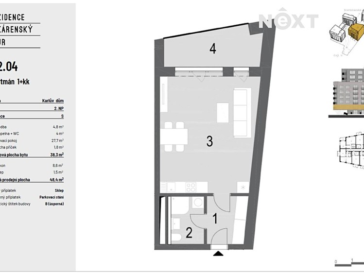 Prodej bytu 1+kk 37 m² (Jednopodlažní) - foto 6