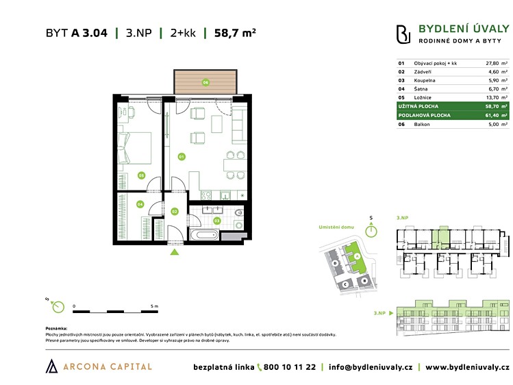 Prodej bytu 2+kk 61 m² - foto 2