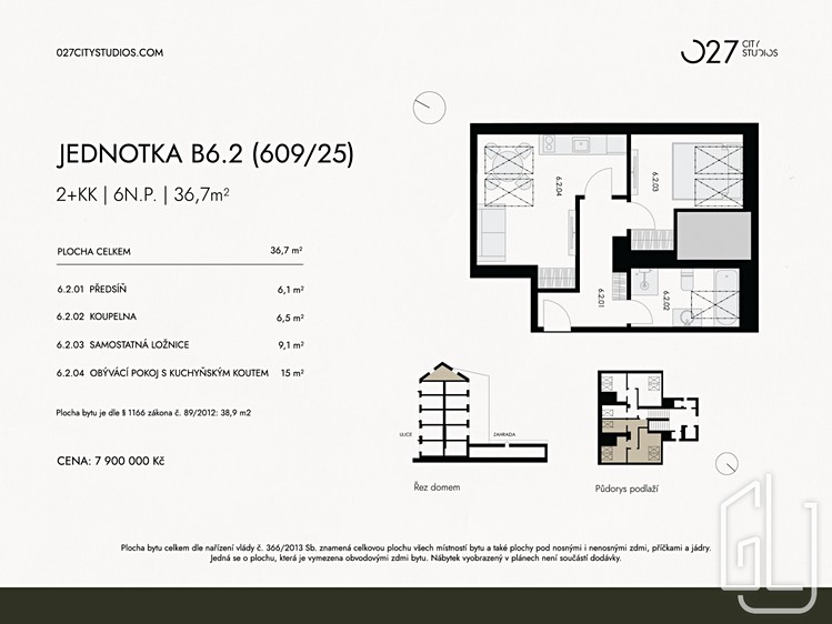 Prodej bytu 2+kk 36 m² (Jednopodlažní) - foto 7