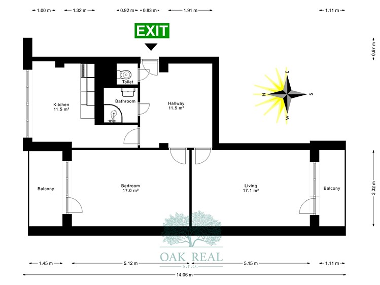 Prodej bytu 2+1 69 m² - foto 4