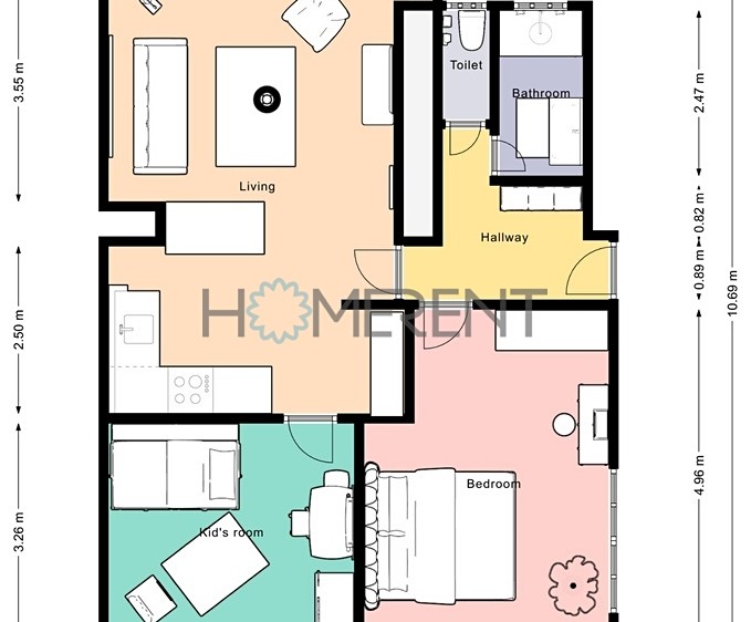 Prodej bytu 3+kk 68 m² (Jednopodlažní) - foto 3