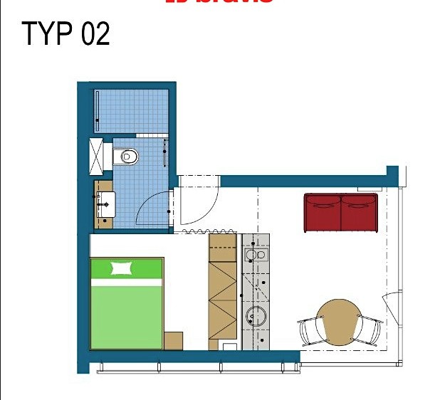 Pronájem bytu 1+kk 24 m² - foto 5