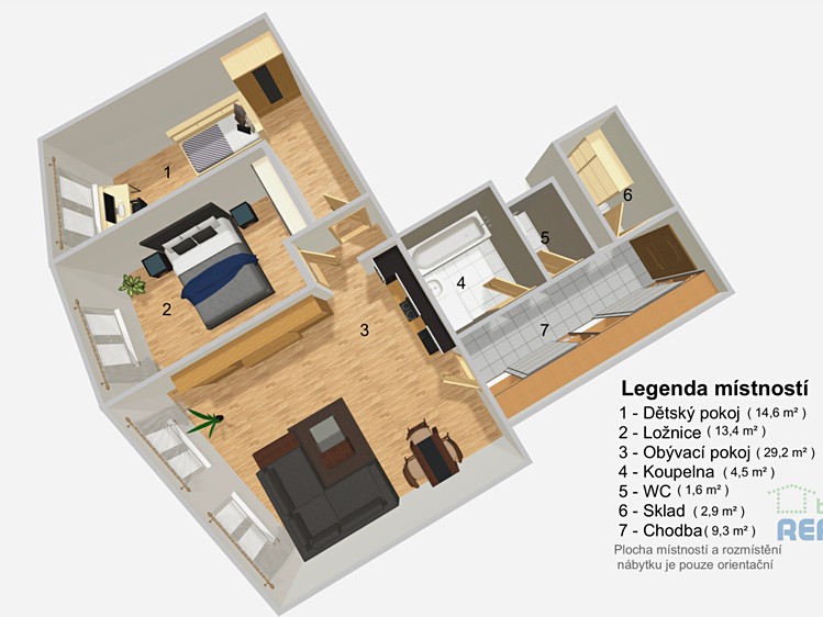 Pronájem bytu 3+kk 75 m² - foto 2
