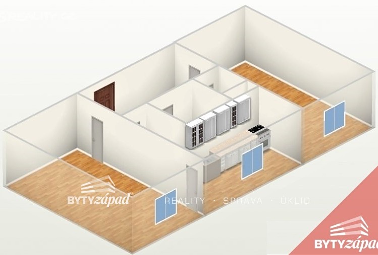Pronájem bytu 2+1 54 m² - foto 8