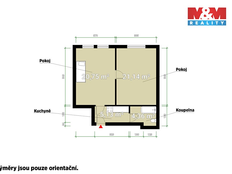 Pronájem bytu 2+1 52 m² - foto 4
