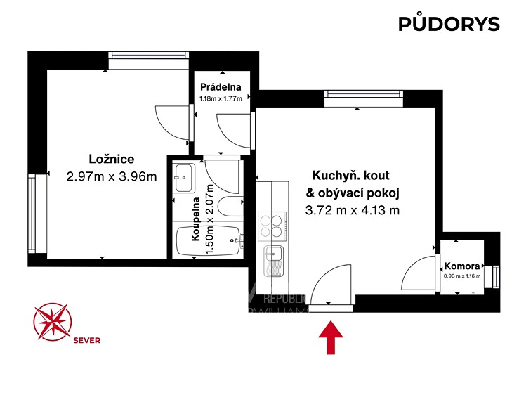 Pronájem bytu 2+kk 31 m² - foto 4