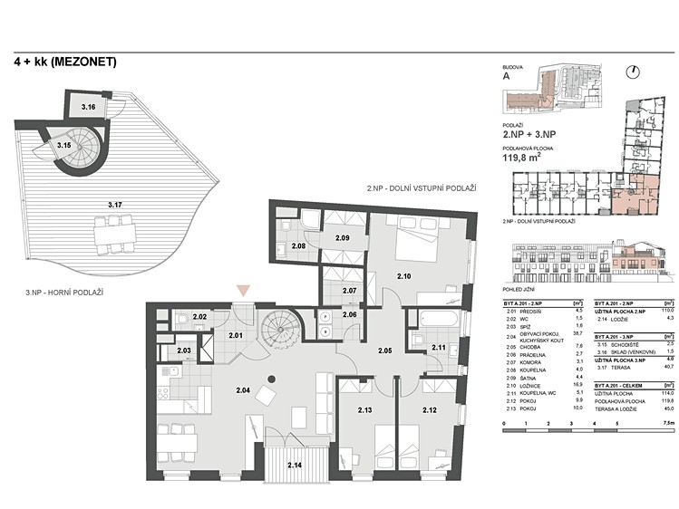 Pronájem bytu 4+kk 114 m² - foto 3