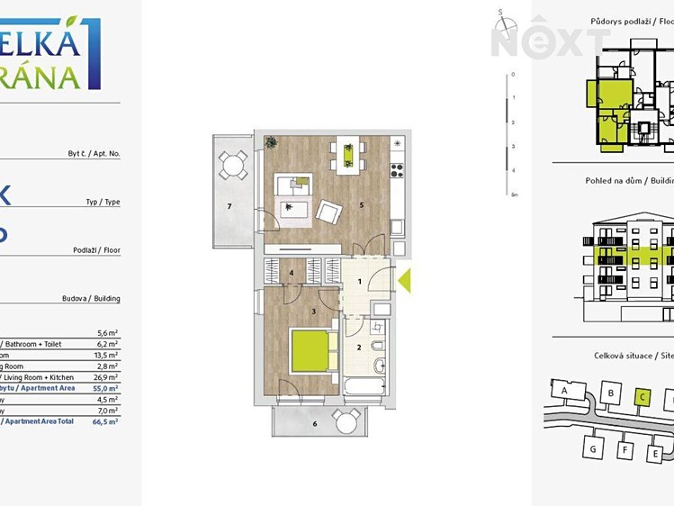 Pronájem bytu 2+kk 55 m² (Jednopodlažní) - foto 4