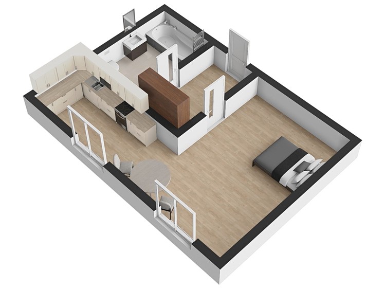 Pronájem bytu 1+kk 30 m² - foto 6