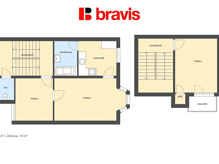 Pronájem bytu 3+kk 70 m² - foto 5