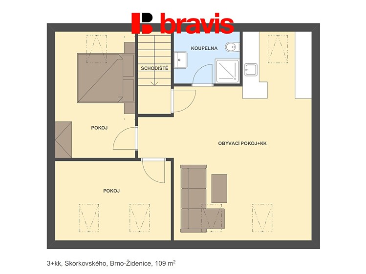 Pronájem bytu 3+kk 109 m² (Podkrovní) - foto 5