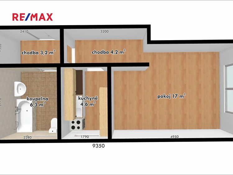 Pronájem bytu 1+1 37 m² - foto 3