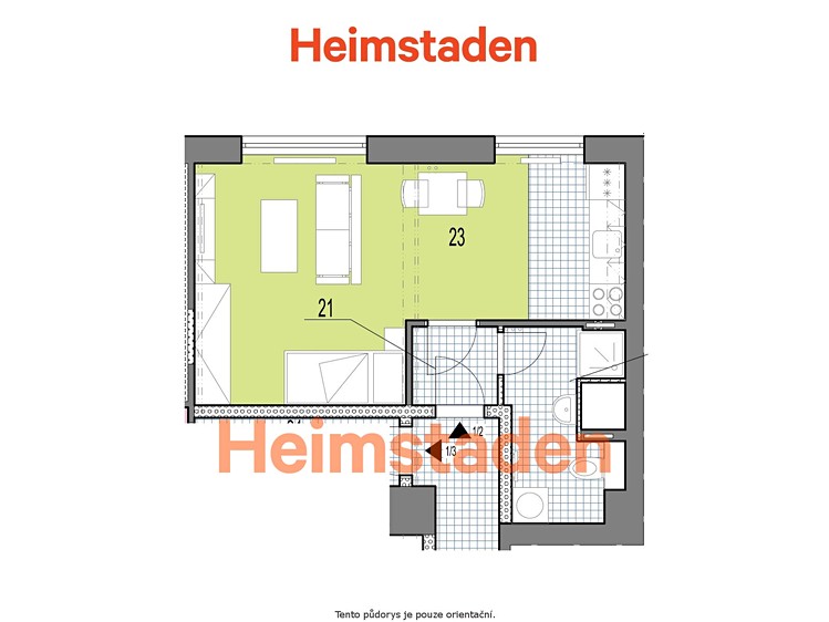 Pronájem bytu 1+kk 25 m² - foto 8