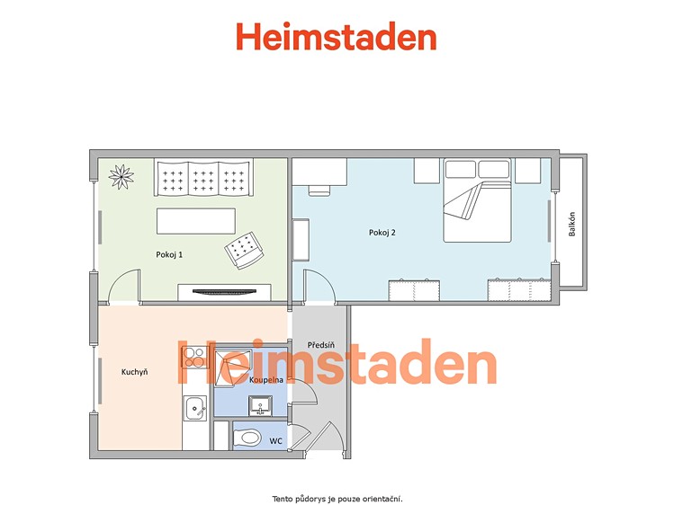 Pronájem bytu 2+1 53 m² - foto 8