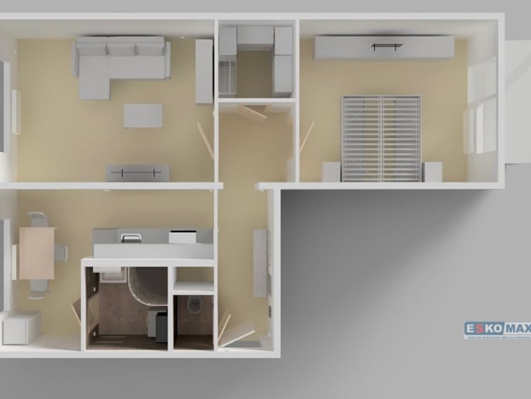 Pronájem bytu 2+1 60 m² - foto 4