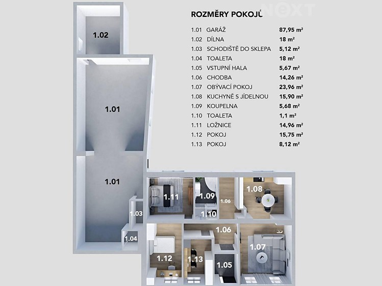 Prodej rodinného domu 105 m², pozemek 821 m² - foto 6