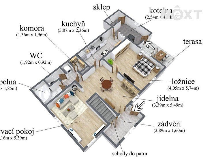 Prodej rodinného domu 175 m², pozemek 1 232 m² - foto 5
