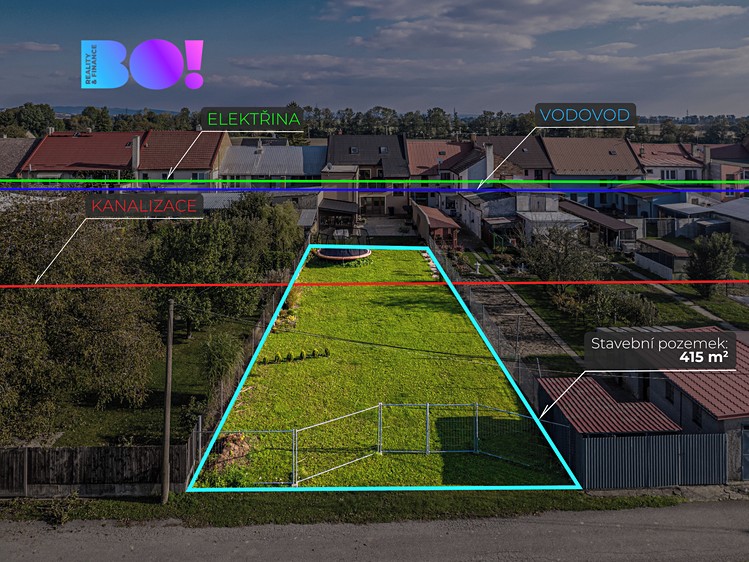 Prodej stavebního pozemku 415 m² - foto 1