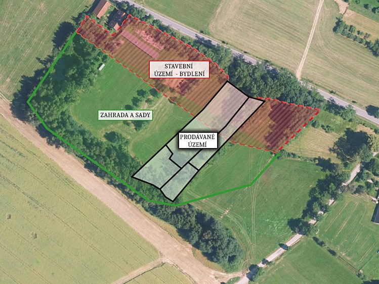 Prodej podílu 1/2 stavebního pozemku 2 497 m² - foto 1