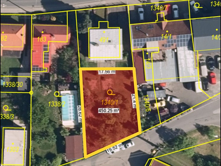 Prodej stavebního pozemku 450 m² - foto 3