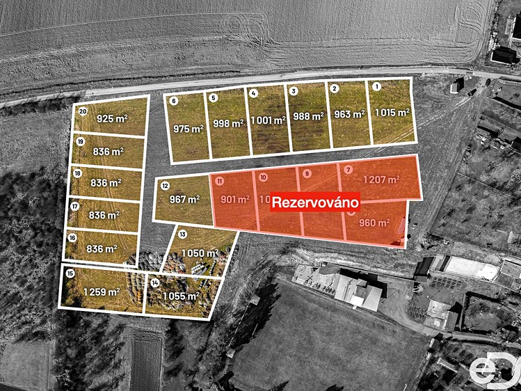 Prodej stavebního pozemku 836 m² - foto 2