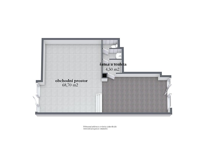 Prodej obchodního prostoru 73 m² - foto 3
