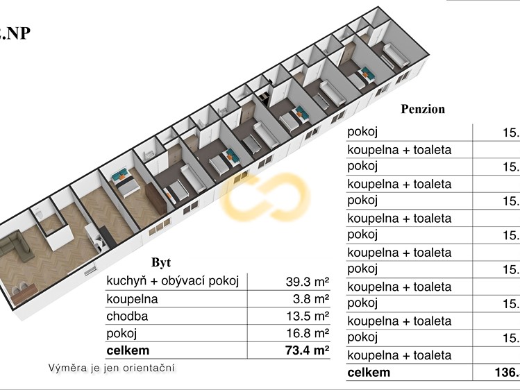 Prodej ubytovacího zařízení 468 m² - foto 5