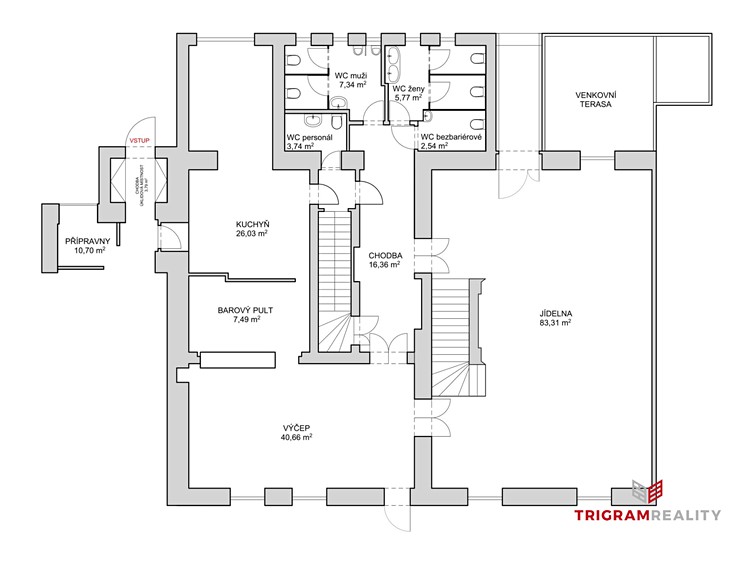 Pronájem restaurace 244 m² - foto 3