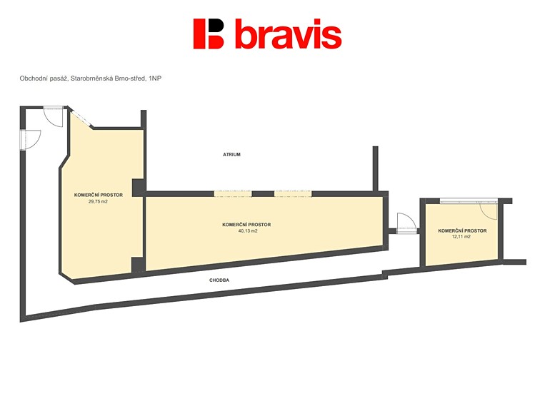 Pronájem obchodního prostoru 40 m² - foto 2