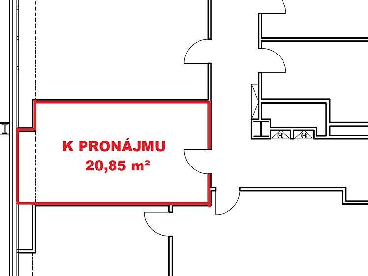 Pronájem kanceláře 21 m² - foto 4