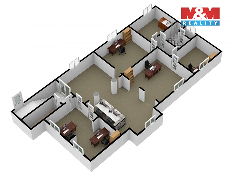 Pronájem kanceláře 140 m² - foto 8